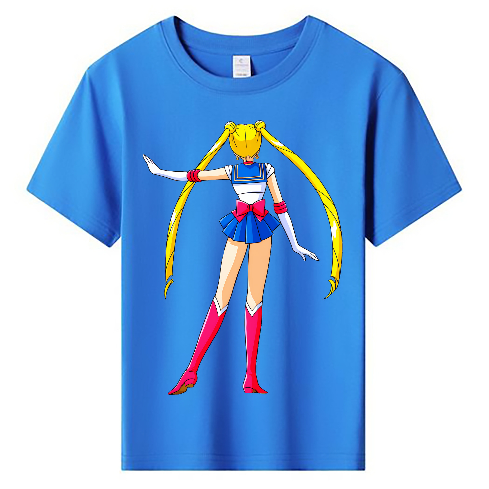 （画像用） 美少女戦士セーラームーン 月野 うさぎ つきの うさぎ Sailor Moon Tsukino Usagi 綿100％キッズTシャツ（フロントプリント）
